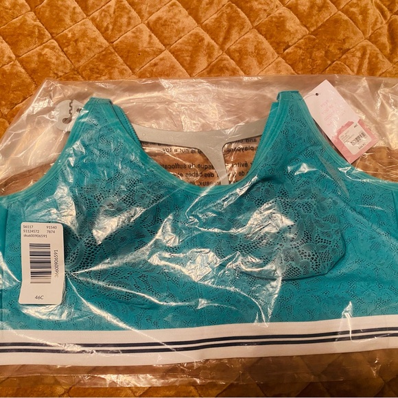 46C new with tags. Still in bag. More of a teal lace. No wire - Picture 2 of 2